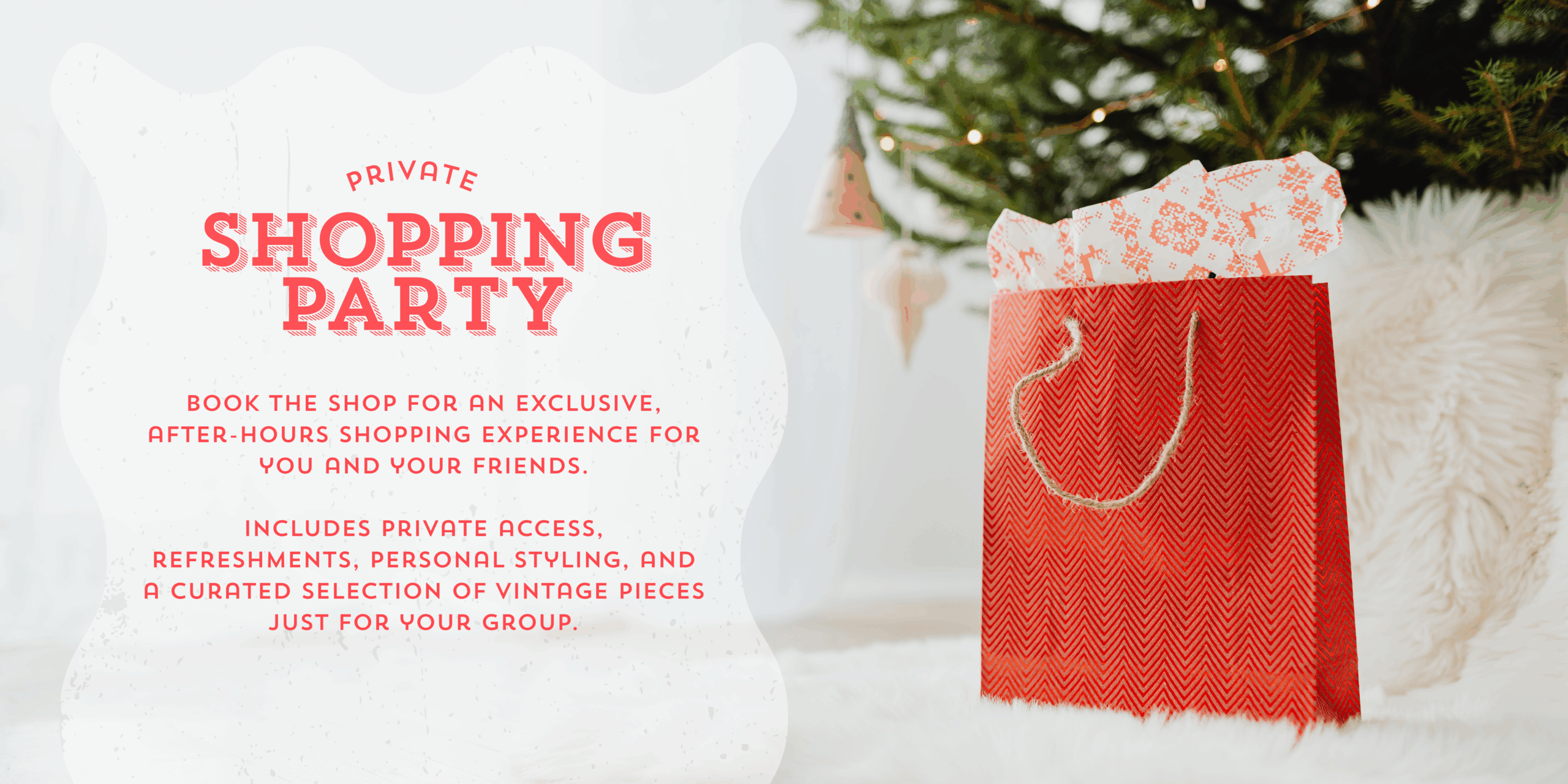 shopping party banner